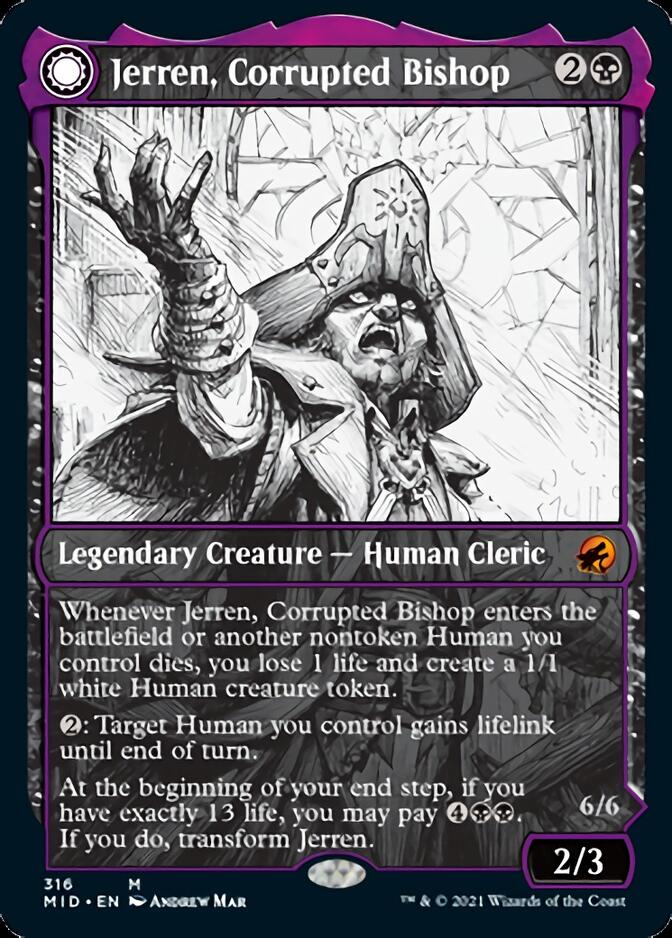 Jerren, Corrupted Bishop // Ormendahl, the Corrupted (Showcase Eternal Night) [Innistrad: Midnight Hunt] | Exor Games Bridgewater
