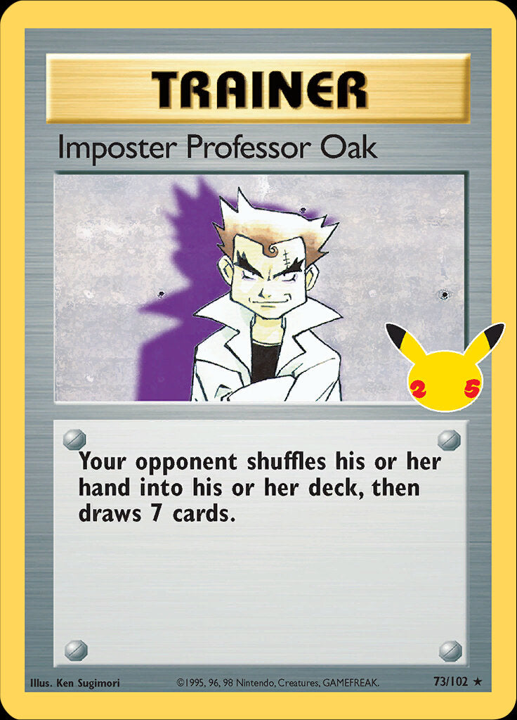 Imposter Professor Oak (73/102) [Celebrations: 25th Anniversary - Classic Collection] | Exor Games Bridgewater