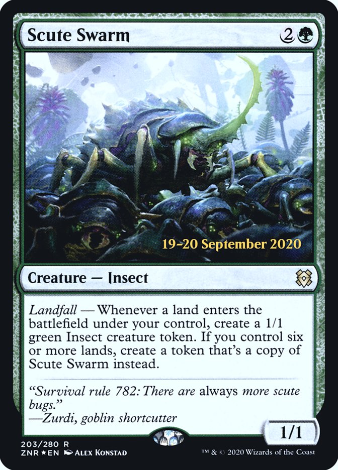 Scute Swarm  [Zendikar Rising Prerelease Promos] | Exor Games Bridgewater