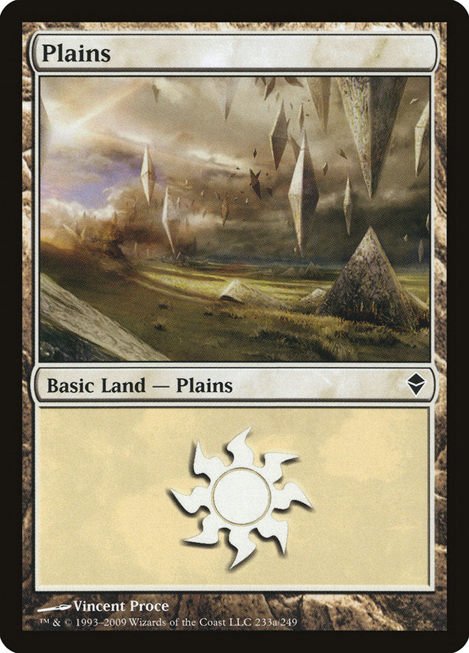 Plains (233a) [Zendikar] | Exor Games Bridgewater