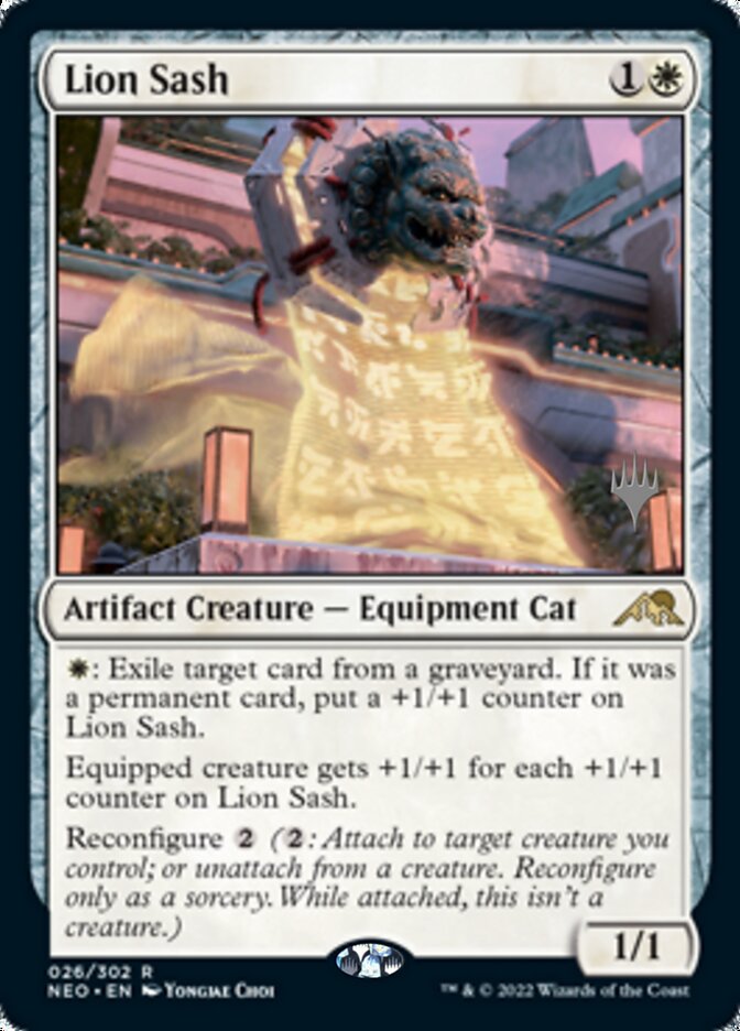 Lion Sash (Promo Pack) [Kamigawa: Neon Dynasty Promos] | Exor Games Bridgewater