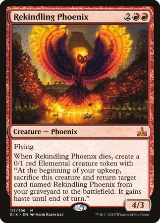 Rekindling Phoenix [Rivals of Ixalan] | Exor Games Bridgewater