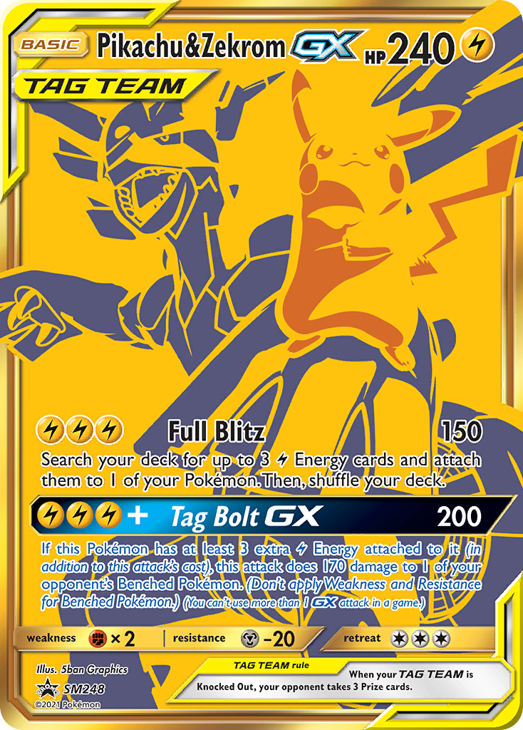 Pikachu & Zekrom GX (SM248) (Jumbo Card) [Sun & Moon: Black Star Promos] | Exor Games Bridgewater