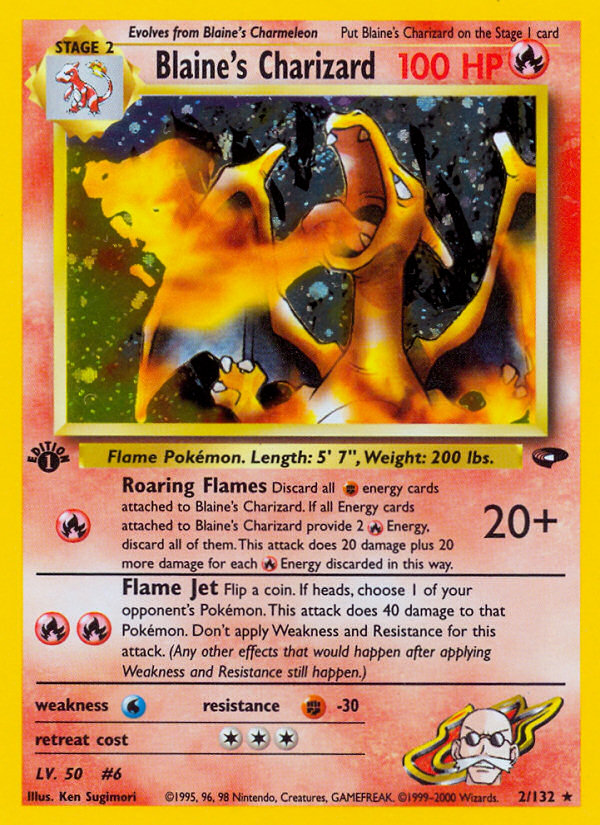 Blaine's Charizard (2/132) [Gym Challenge 1st Edition] | Exor Games Bridgewater