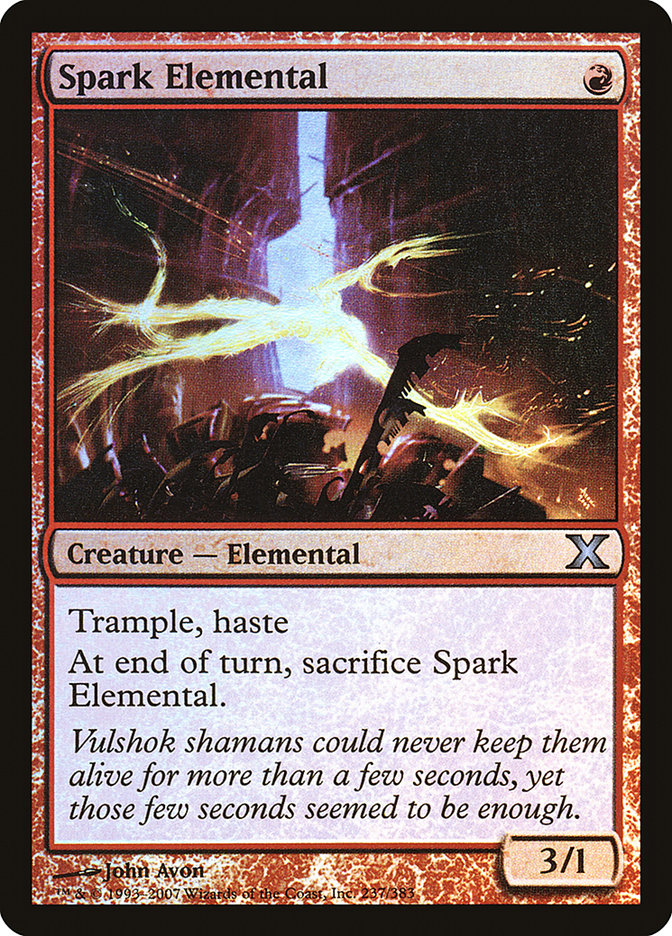 Spark Elemental (Premium Foil) [Tenth Edition] | Exor Games Bridgewater