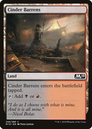 Cinder Barrens [Core Set 2019] | Exor Games Bridgewater