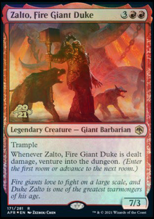 Zalto, Fire Giant Duke [Dungeons & Dragons: Adventures in the Forgotten Realms Prerelease Promos] | Exor Games Bridgewater