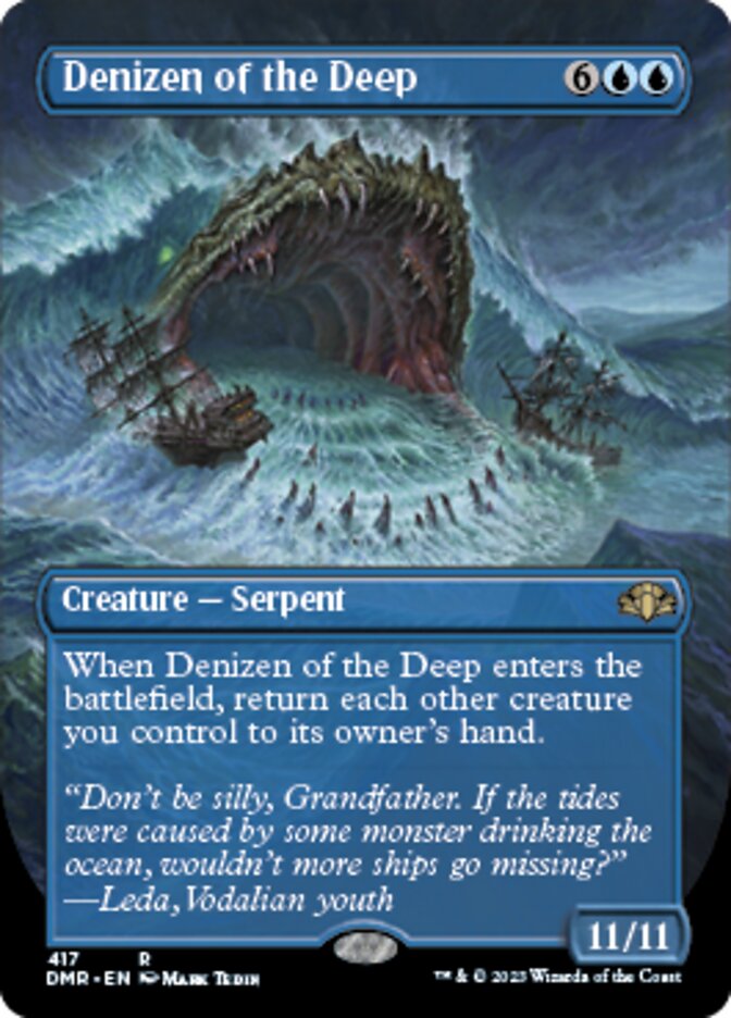 Denizen of the Deep (Borderless Alternate Art) [Dominaria Remastered] | Exor Games Bridgewater