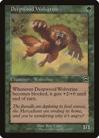 Deepwood Wolverine [Mercadian Masques] | Exor Games Bridgewater