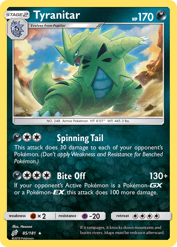 Tyranitar (85/181) [Sun & Moon: Team Up] | Exor Games Bridgewater