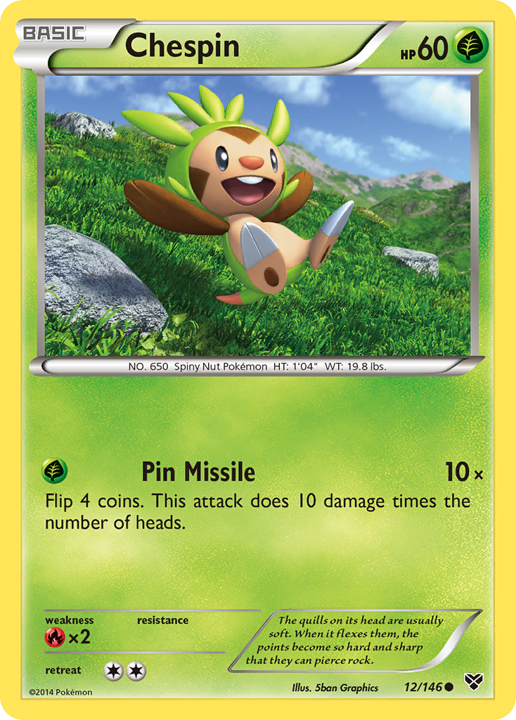 Chespin (12/146) [XY: Base Set] | Exor Games Bridgewater