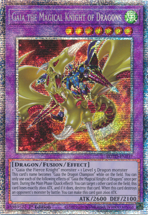 Gaia the Magical Knight of Dragons [ROTD-EN037] Starlight Rare | Exor Games Bridgewater
