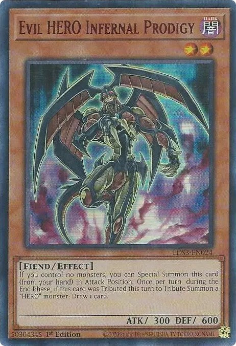 Evil HERO Infernal Prodigy (Red) [LDS3-EN024] Ultra Rare | Exor Games Bridgewater