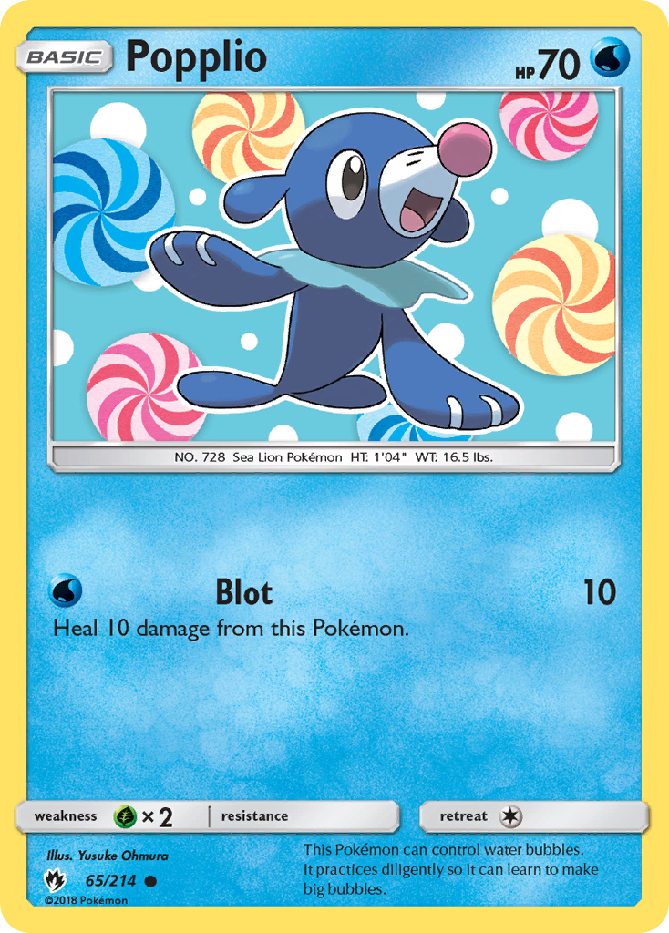 Popplio (65/214) [Sun & Moon: Lost Thunder] | Exor Games Bridgewater