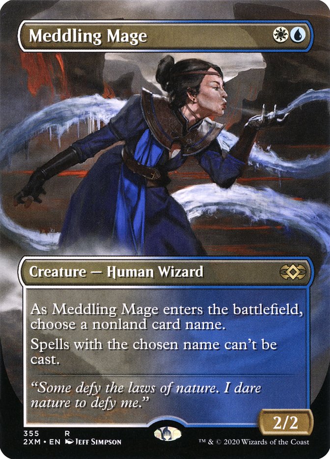 Meddling Mage (Borderless) [Double Masters] | Exor Games Bridgewater