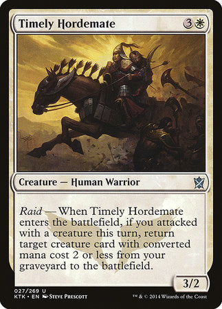 Timely Hordemate [Khans of Tarkir] | Exor Games Bridgewater