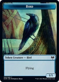 Bird (005) // Soldier Double-sided Token [Kaldheim Commander Tokens] | Exor Games Bridgewater