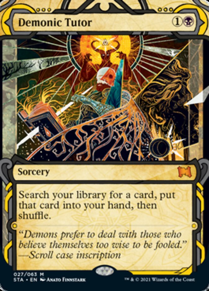 Demonic Tutor (Etched Foil) [Strixhaven Mystical Archive] | Exor Games Bridgewater