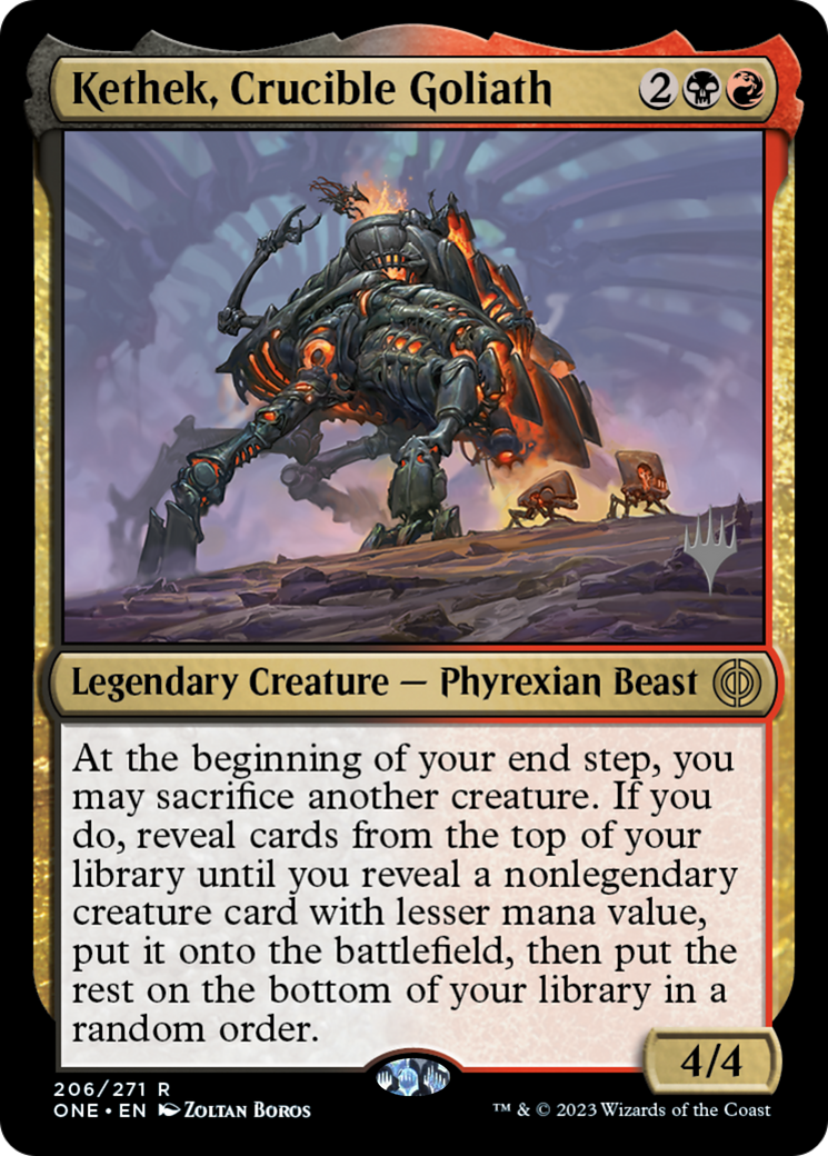 Kethek, Crucible Goliath (Promo Pack) [Phyrexia: All Will Be One Promos] | Exor Games Bridgewater