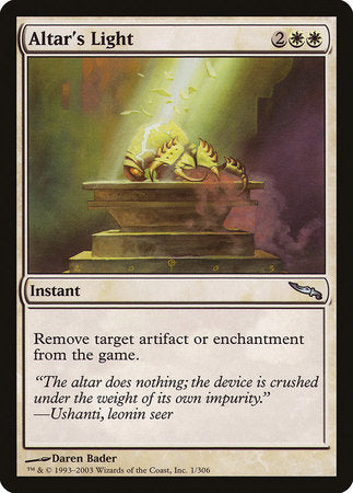 Altar's Light [Mirrodin] | Exor Games Bridgewater