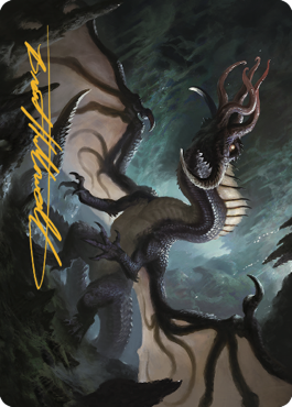 Brainstealer Dragon Art Card (Gold-Stamped Signature) [Commander Legends: Battle for Baldur's Gate Art Series] | Exor Games Bridgewater