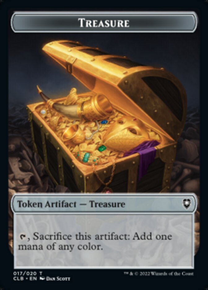 Treasure // Boo Double-sided Token [Commander Legends: Battle for Baldur's Gate Tokens] | Exor Games Bridgewater