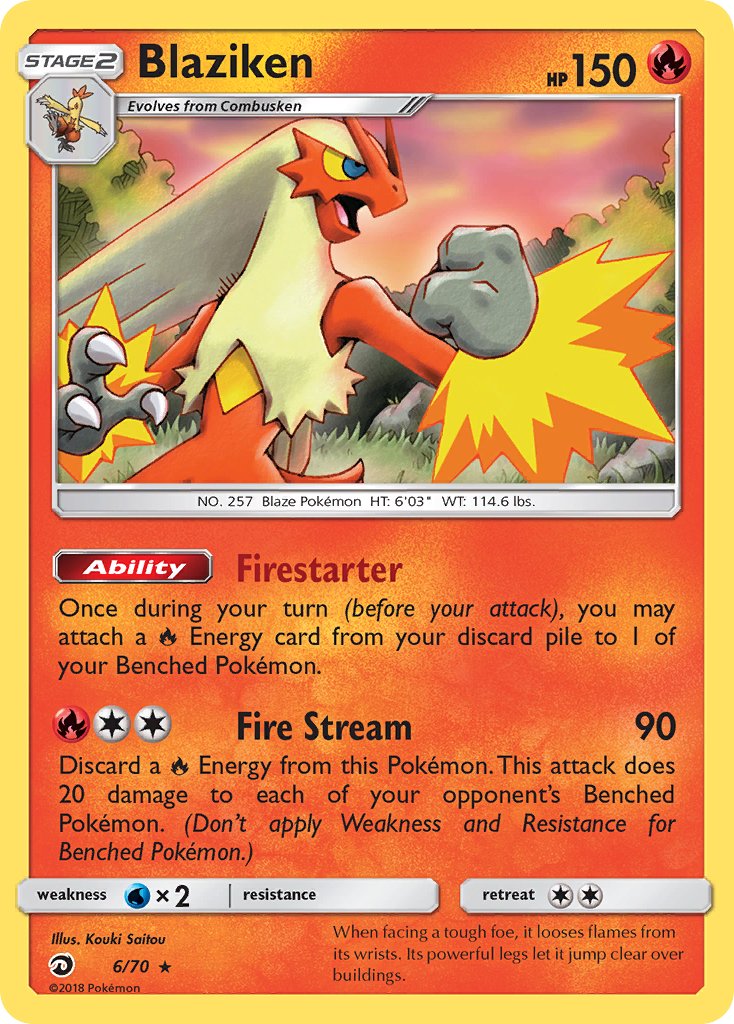 Blaziken (6/70) (Theme Deck Exclusive) [Sun & Moon: Dragon Majesty] | Exor Games Bridgewater