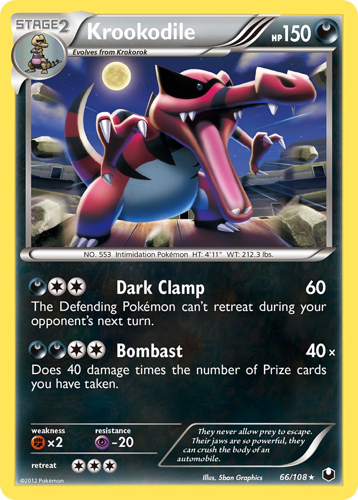 Krookodile (66/108) (Cosmos Holo) (Blister Exclusive) [Black & White: Dark Explorers] | Exor Games Bridgewater