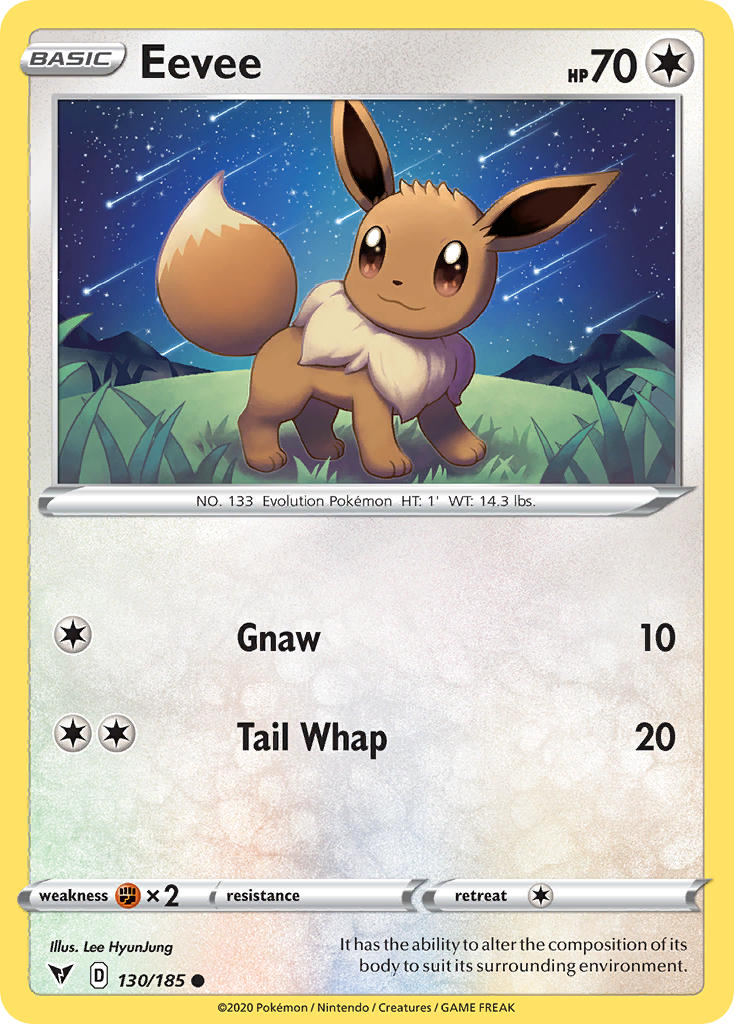 Eevee (130/185) [Sword & Shield: Vivid Voltage] | Exor Games Bridgewater