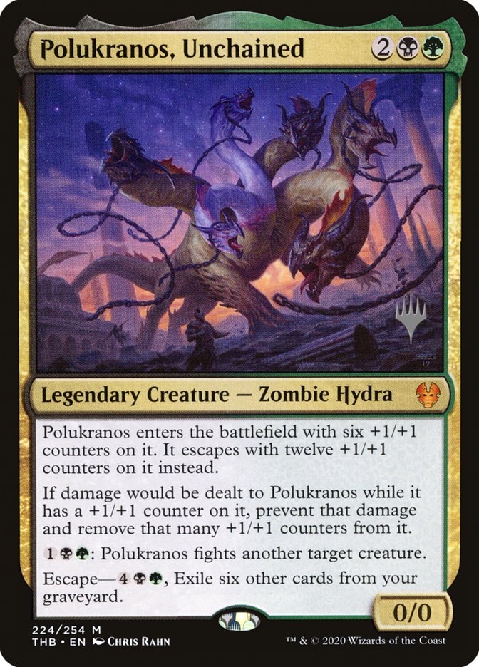 Polukranos, Unchained (Promo Pack) [Theros Beyond Death Promos] | Exor Games Bridgewater