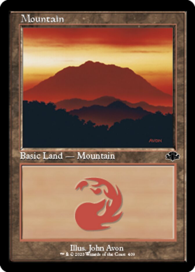 Mountain (409) (Retro) [Dominaria Remastered] | Exor Games Bridgewater