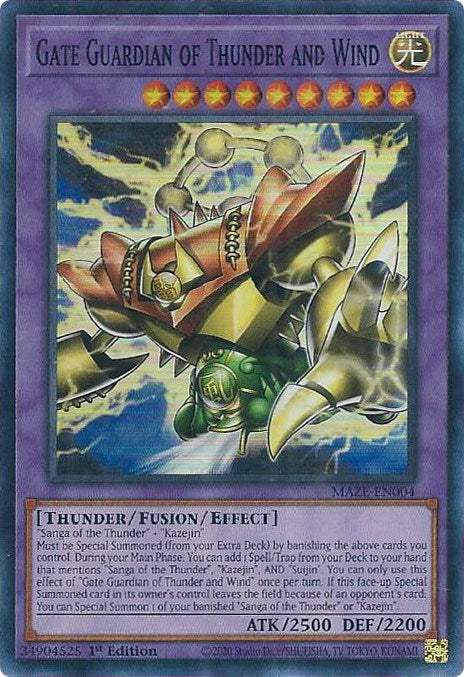 Gate Guardian of Thunder and Wind [MAZE-EN004] Super Rare | Exor Games Bridgewater