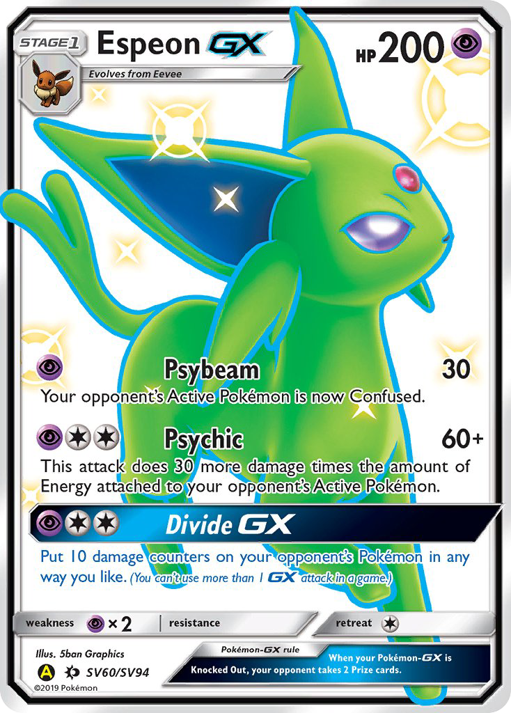 Espeon GX (SV60/SV94) [Sun & Moon: Hidden Fates - Shiny Vault] | Exor Games Bridgewater