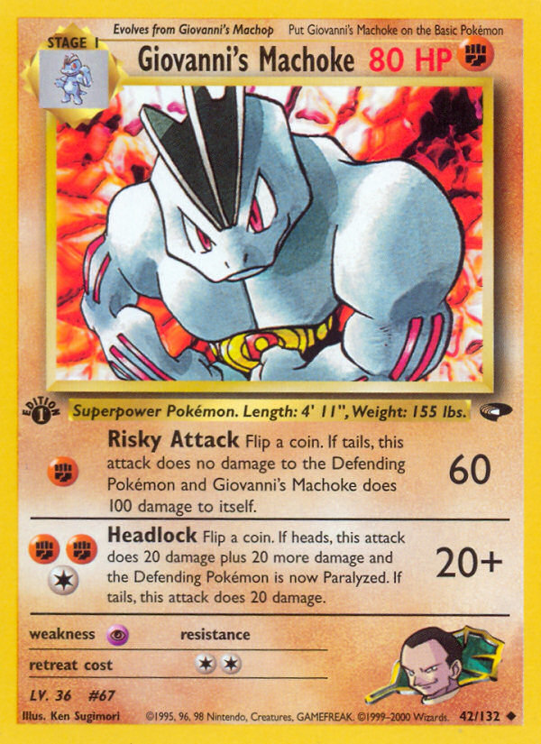 Giovanni's Machoke (42/132) [Gym Challenge 1st Edition] | Exor Games Bridgewater