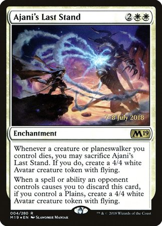 Ajani's Last Stand [Core Set 2019 Promos] | Exor Games Bridgewater