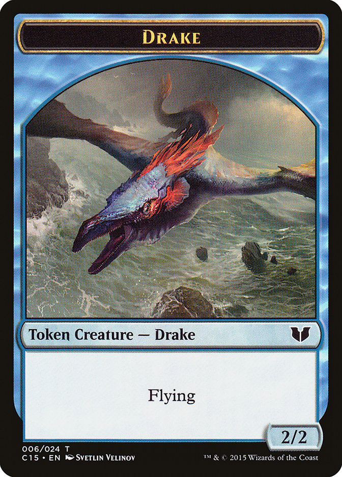 Drake // Elemental (020) Double-Sided Token [Commander 2015 Tokens] | Exor Games Bridgewater