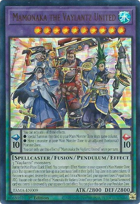 Mamonaka the Vaylantz United [TAMA-EN009] Ultra Rare | Exor Games Bridgewater