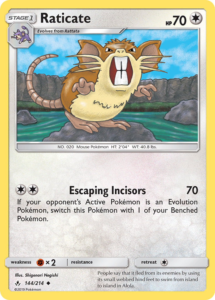 Raticate (144/214) [Sun & Moon: Unbroken Bonds] | Exor Games Bridgewater