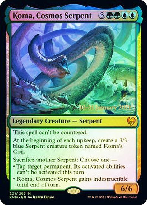 Koma, Cosmos Serpent  [Kaldheim Prerelease Promos] | Exor Games Bridgewater