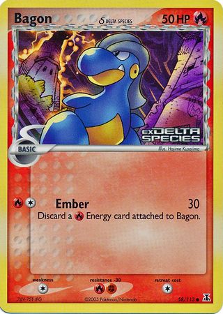 Bagon (58/113) (Delta Species) (Stamped) [EX: Delta Species] | Exor Games Bridgewater