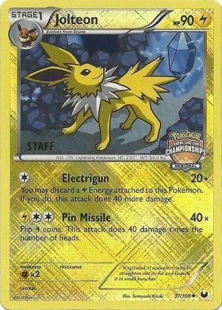 Jolteon (37/108) (Regional Championship 2013 Promo Staff) [Black & White: Dark Explorers] | Exor Games Bridgewater