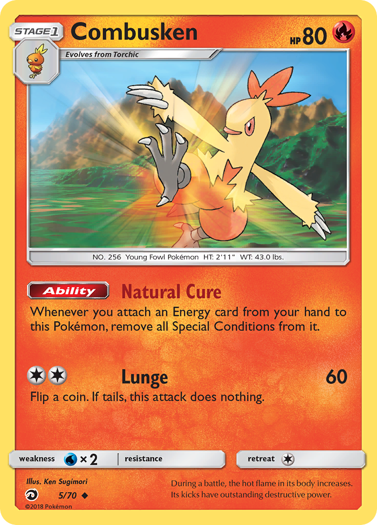 Combusken (5/70) [Sun & Moon: Dragon Majesty] | Exor Games Bridgewater