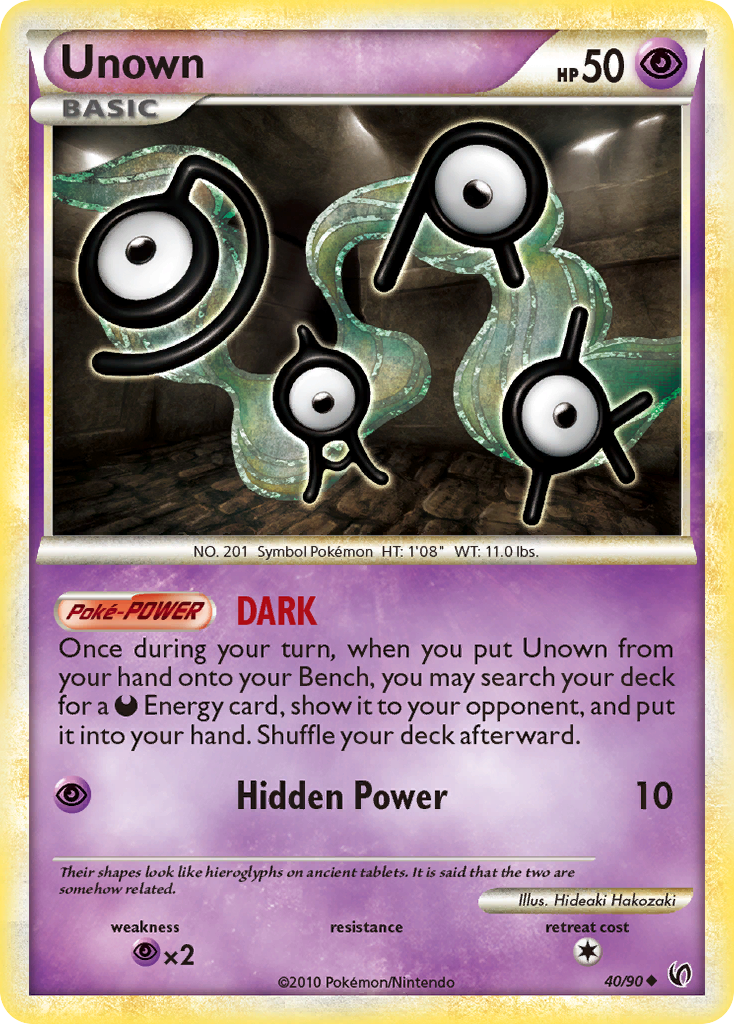 Unown (40/90) [HeartGold & SoulSilver: Undaunted] | Exor Games Bridgewater