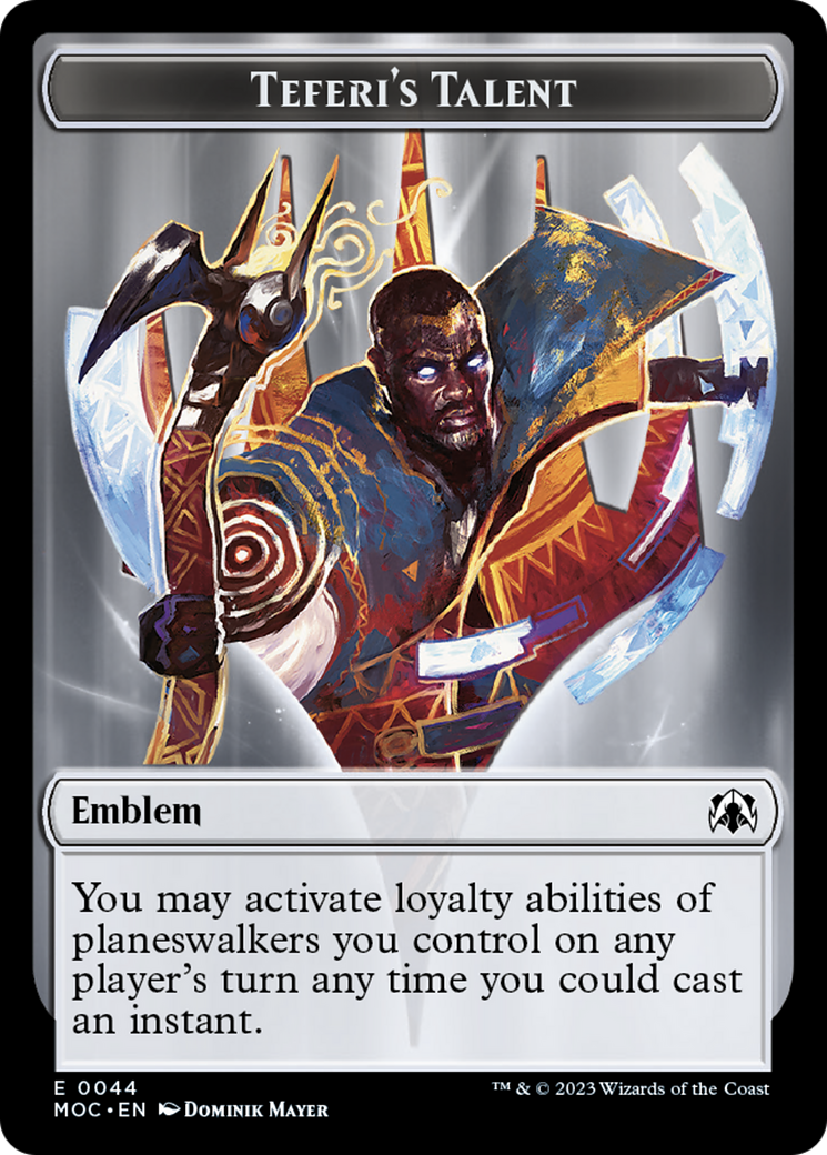 Teferi's Talent Emblem [March of the Machine Commander Tokens] | Exor Games Bridgewater