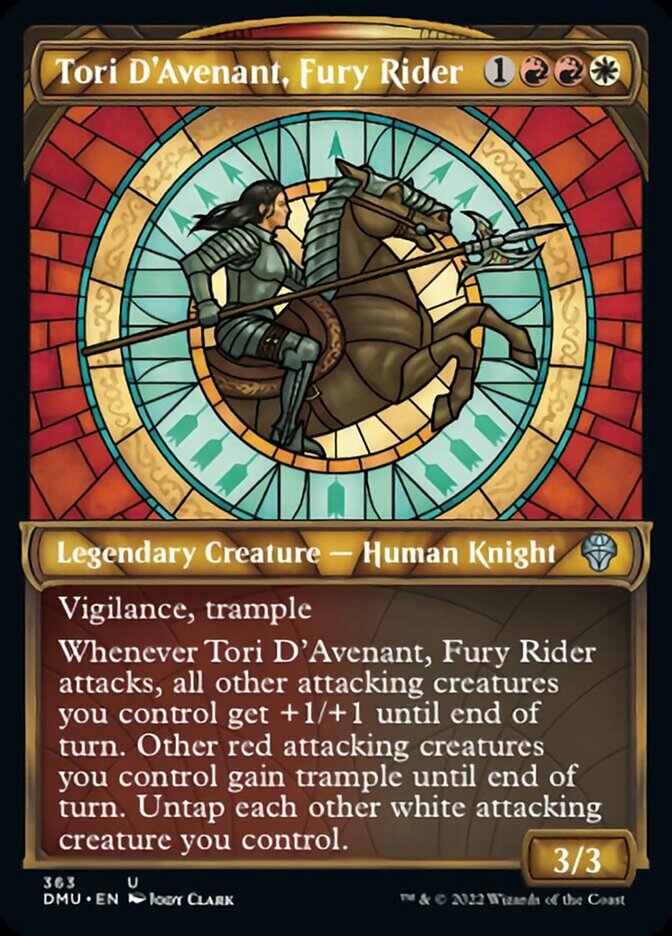 Tori D'Avenant, Fury Rider (Showcase Textured) [Dominaria United] | Exor Games Bridgewater