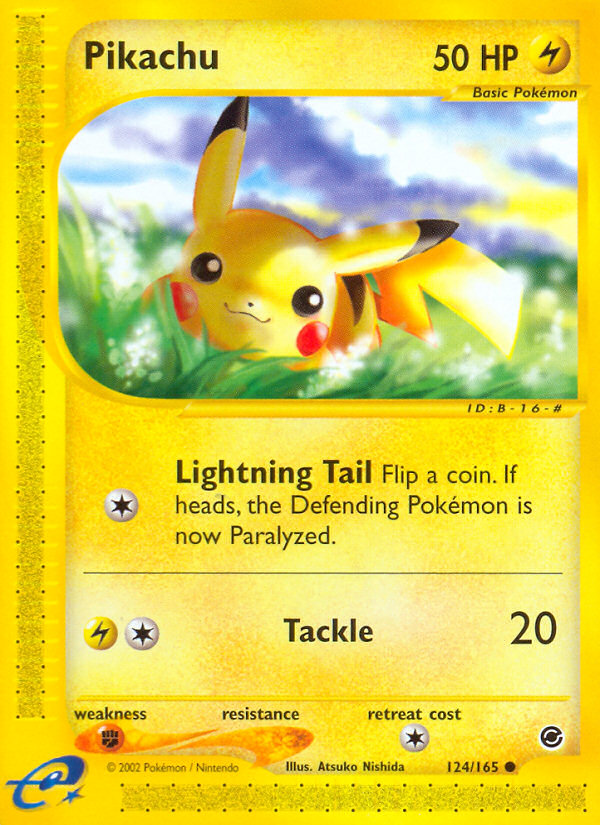 Pikachu (124/165) [Expedition: Base Set] | Exor Games Bridgewater