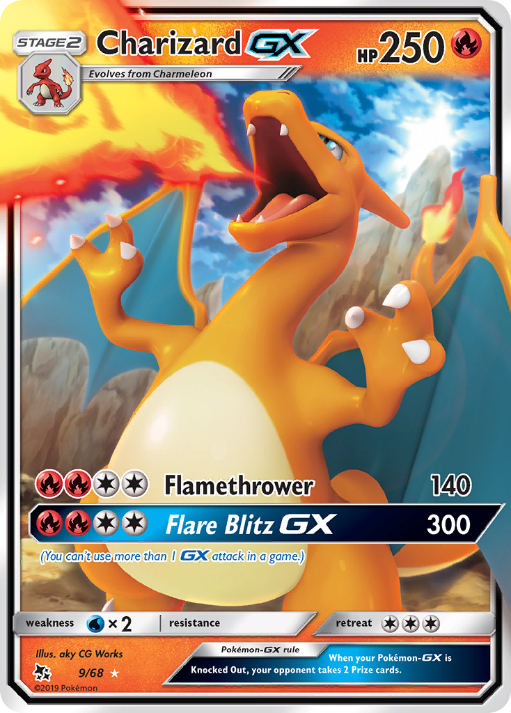 Charizard GX (9/68) [Sun & Moon: Hidden Fates] | Exor Games Bridgewater