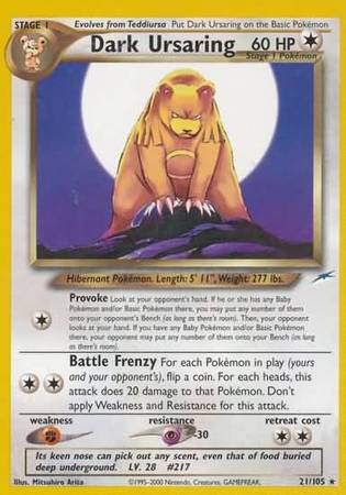 Dark Ursaring (21/105) [Neo Destiny Unlimited] | Exor Games Bridgewater