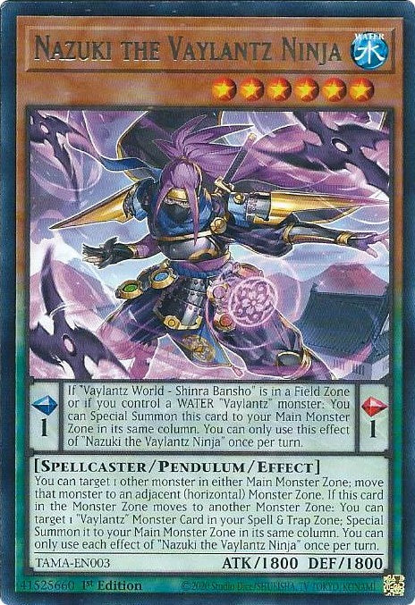 Nazuki the Vaylantz Ninja [TAMA-EN003] Rare | Exor Games Bridgewater