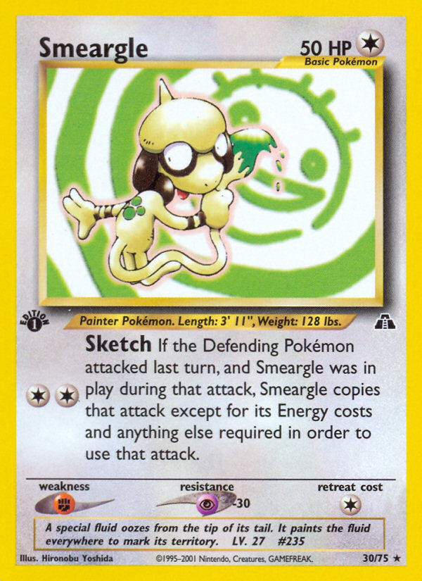 Smeargle (30/75) [Neo Discovery 1st Edition] | Exor Games Bridgewater